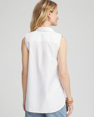 Chico's Women | No Iron™ Tropical Floral Sleeveless Shirt CRUSHED BERRIES