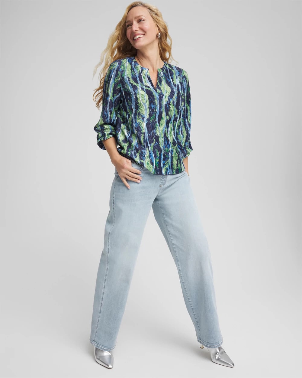 Chico's Women | Pull On Wide Jean DELPHINIA INDIGO