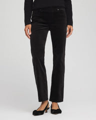 Chico's Women | Velveteen Pull-On Flared Jeans BLACK