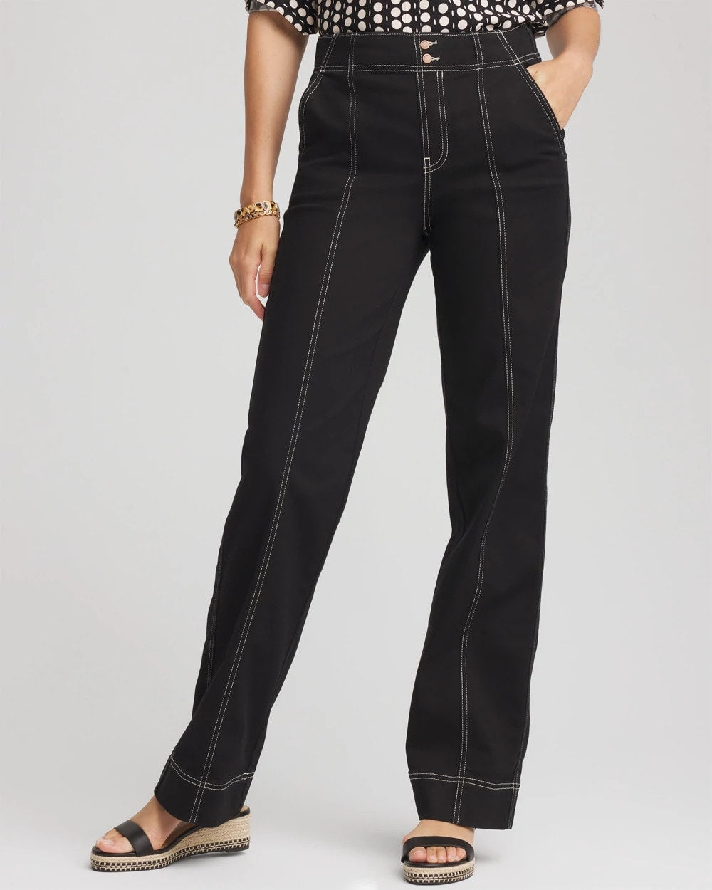 Chico's Women | Pull-On Wide-Leg Jeans BLACK