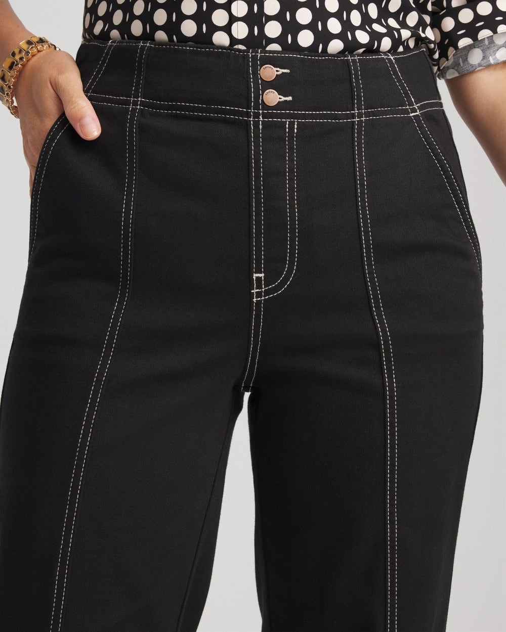 Chico's Women | Pull-On Wide-Leg Jeans BLACK