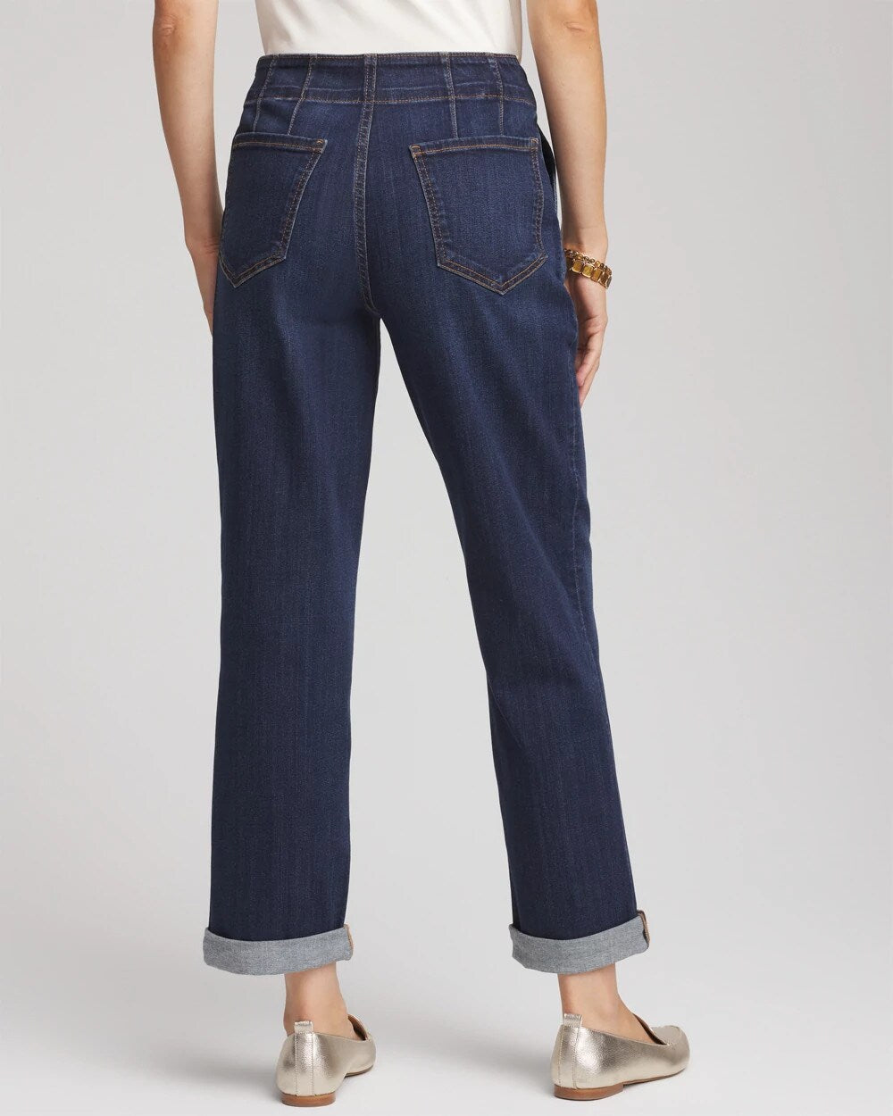 Chico's Women | Pull-On Boyfriend Cropped Jeans BRIDGE STREET INDIGO