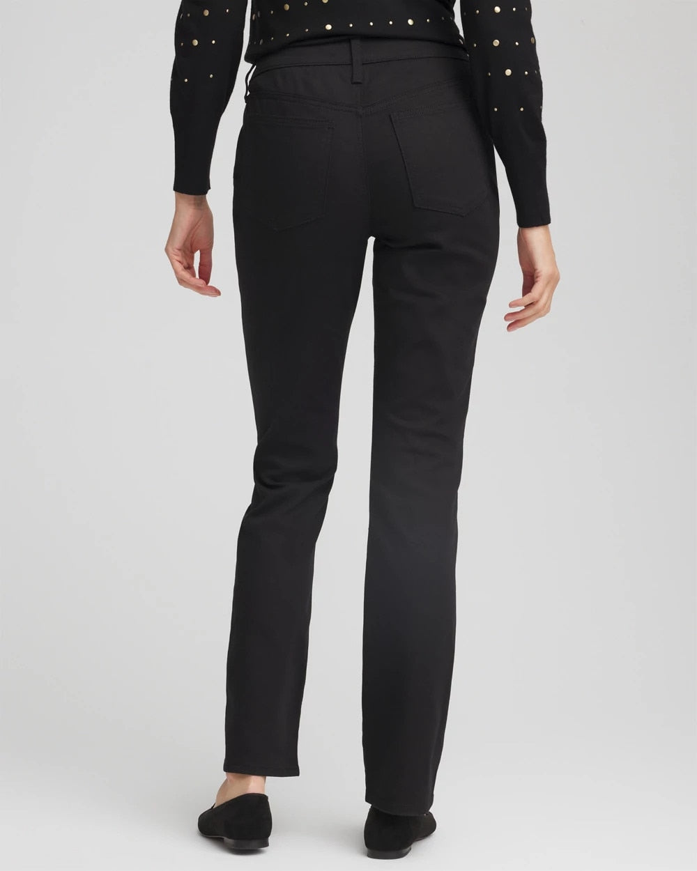 Chico's Women | Pull-On Straight Jeans BLACK