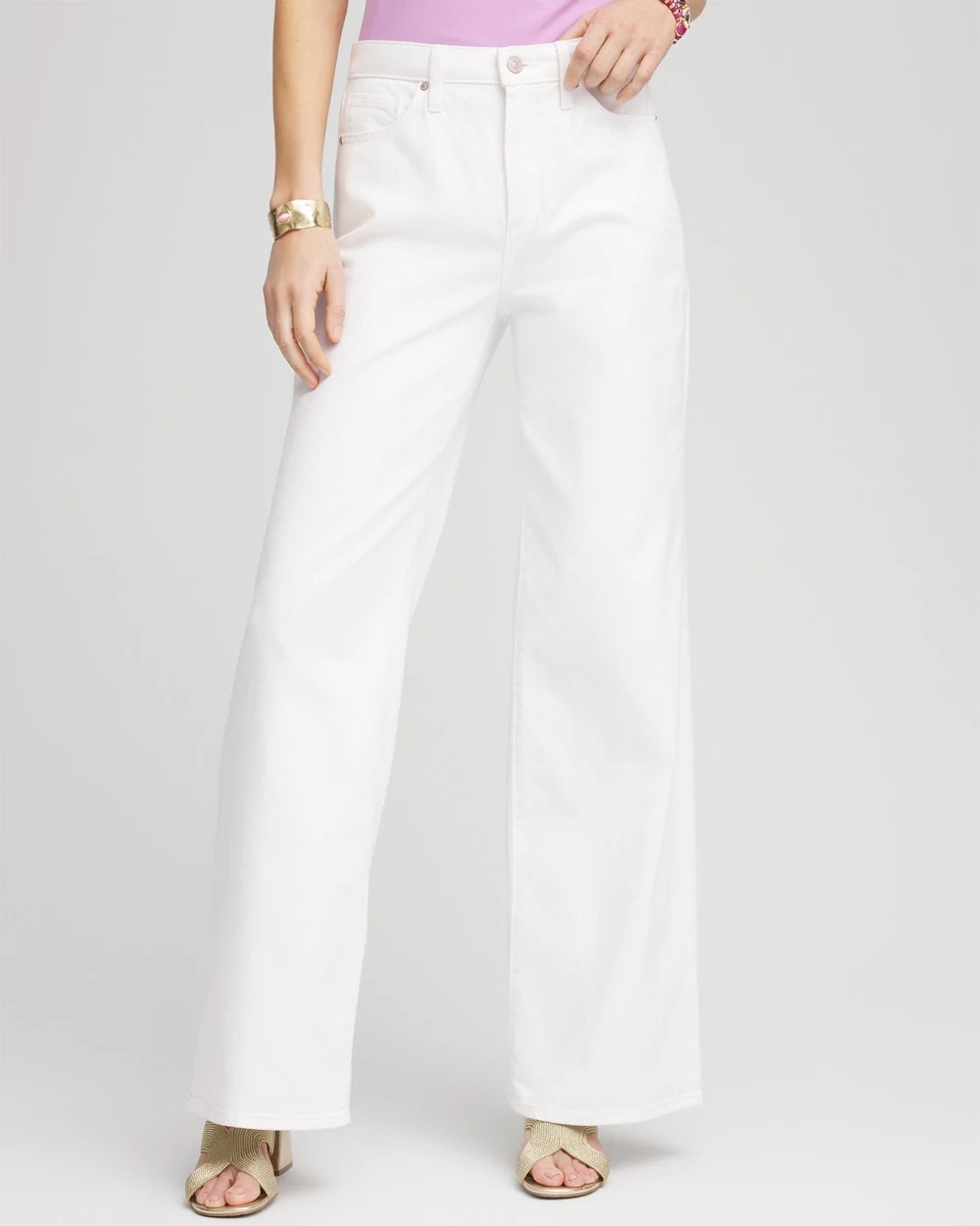 Chico's Women | So Slimming® High-Rise Wide-Leg Jeans ALABASTER