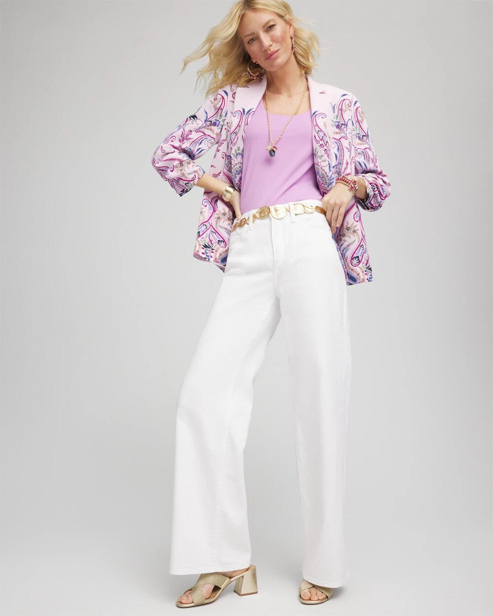 Chico's Women | So Slimming® High-Rise Wide-Leg Jeans ALABASTER