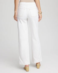Chico's Women | Seeded Pull-On Wide-Leg Jeans NATURAL SEEDED