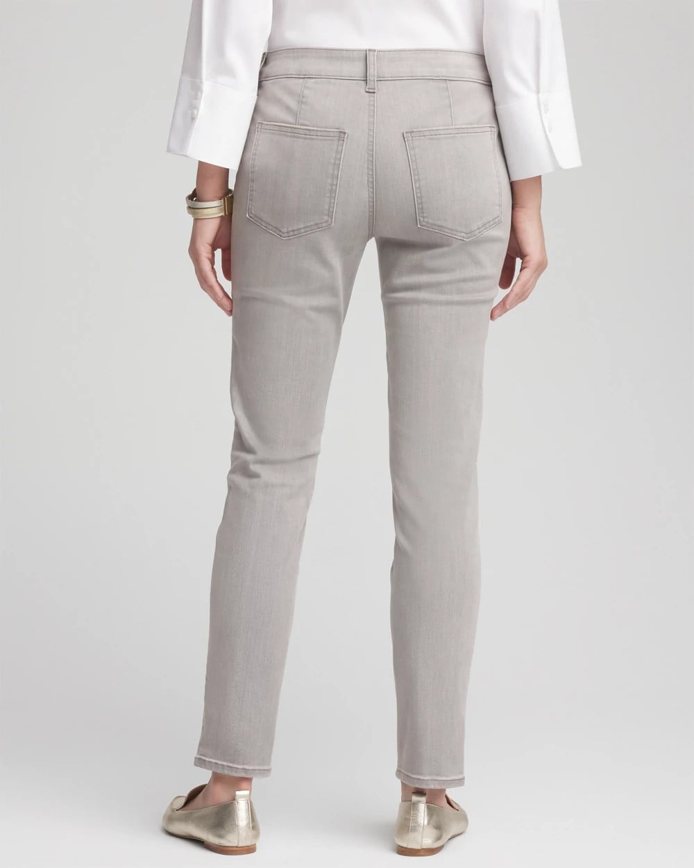 Chico's Women | Silver Pull-On Slim Ankle Jeggings SILVER BIRCH WASH
