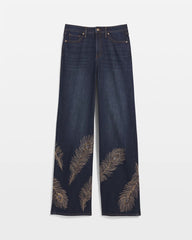 Chico's Women | Embellished High-Rise Wide-Leg Jeans MARCONI INDIGO