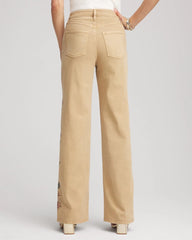 Chico's Women | Embroidered High-Rise Wide-Leg Jeans CAFE AROMA