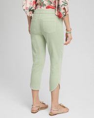 Chico's Women | Pull-On Dolphin-Hemmed Capri Jeans MOROCCAN MINT