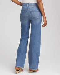 Chico's Women | Appliqué High-Rise Wide-Leg Jeans AVENIDA INDIGO