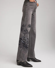 Chico's Women | Printed High-Rise Wide-Leg Jean WICKLOW WASH