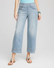Chico's Women | Pull-On Wide-Leg Cropped Jeans KIMANA INDIGO