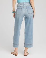 Chico's Women | Pull-On Wide-Leg Cropped Jeans KIMANA INDIGO