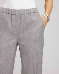 Chico's Women | Shimmer Straight Tapered Ankle Pants SILVER