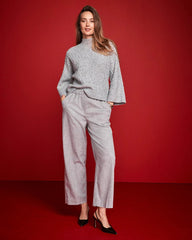 Chico's Women | Shimmer Straight Tapered Ankle Pants SILVER