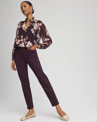 Chico's Women | Brigitte™ Slim Pull-On Ankle Pants NIGHT BLOOM