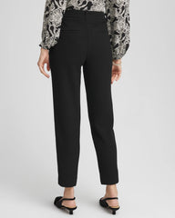 Chico's Women | Matelassé Slim Tapered Ankle Pants BLACK