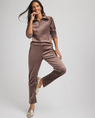Chico's Women | Zenergy® Velour Tapered Ankle Pants WALNUT