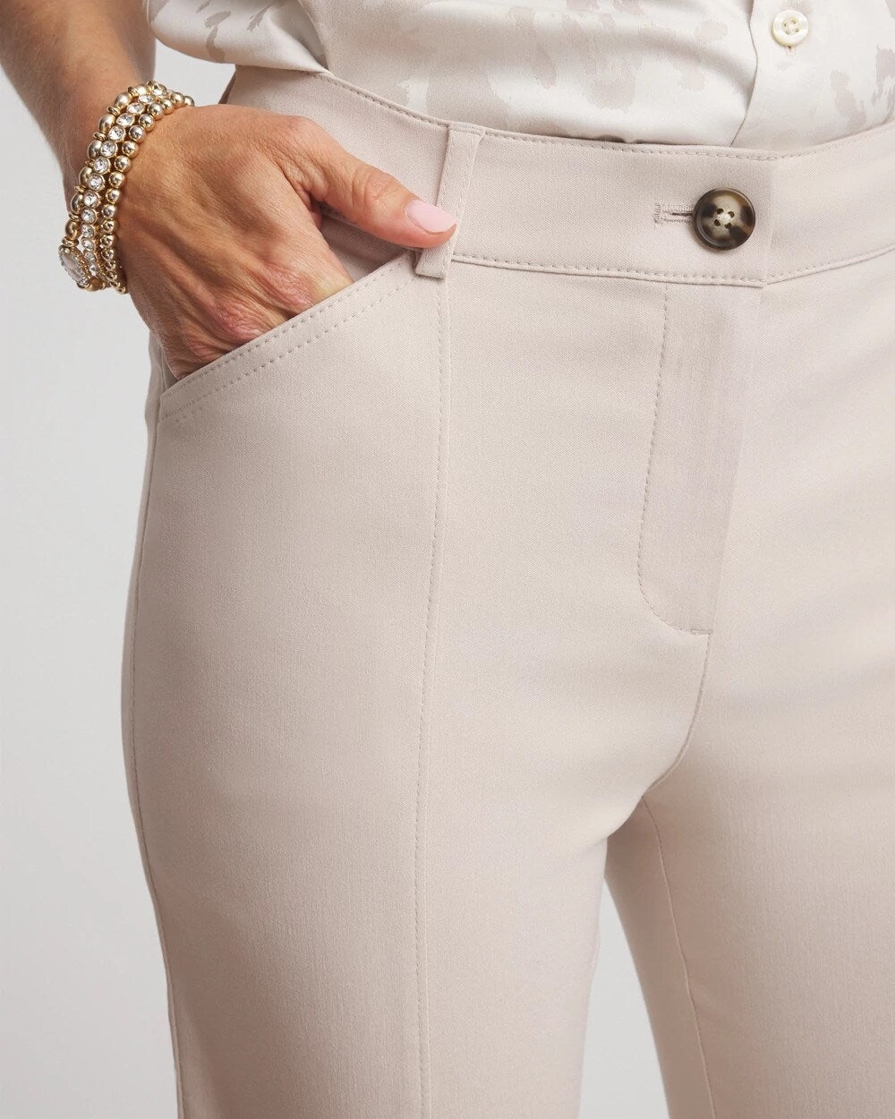 Chico's Women | Emme Straight Ankle Pants SMOKEY TAUPE