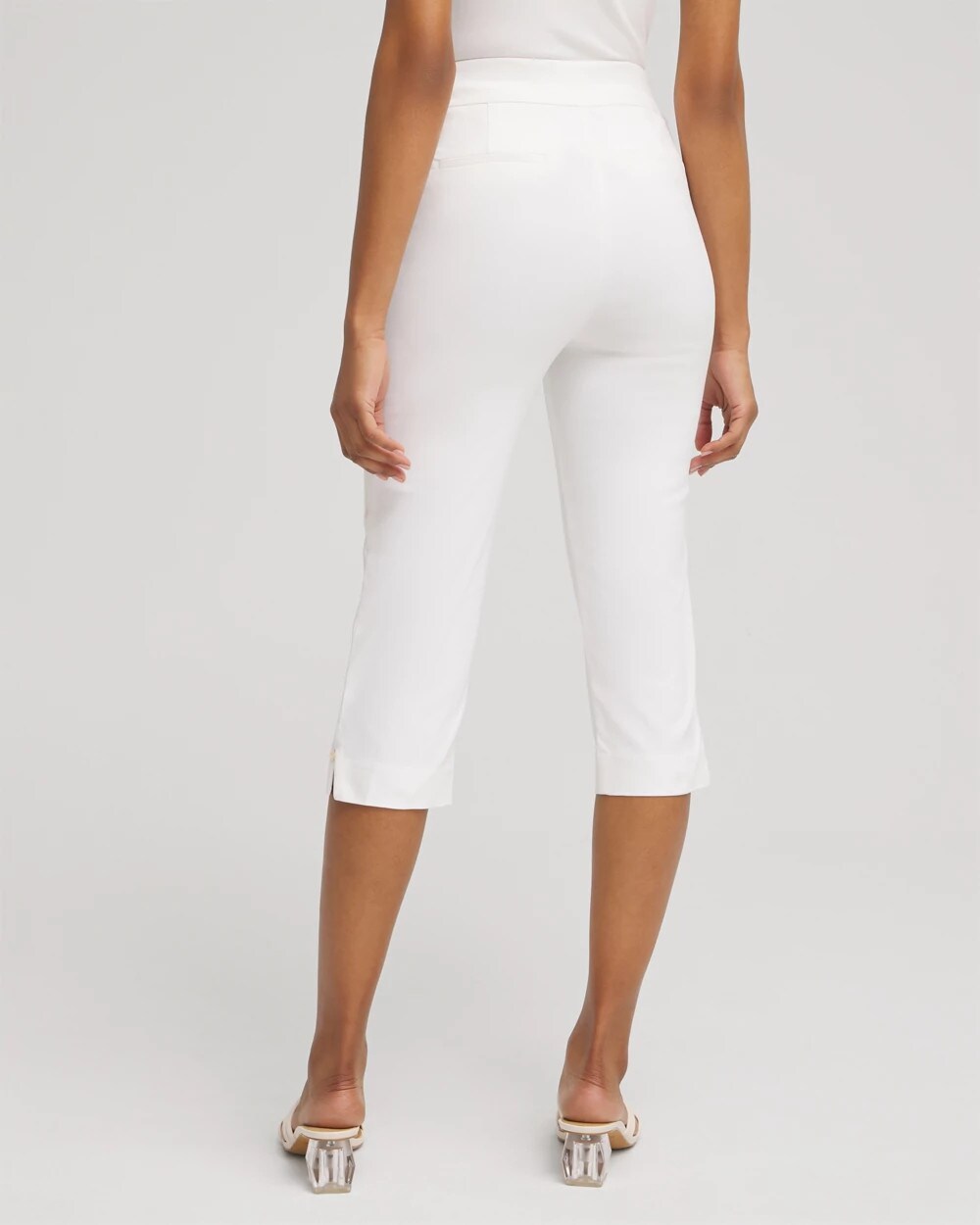 Chico's Women | Brigitte™ Pull-On Rivet Slim Capris ALABASTER