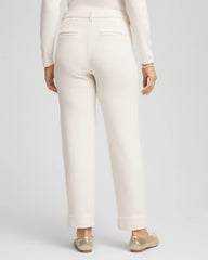 Chico's Women | Matelassé Slim Tapered Ankle Pants ENGLISH CREAM