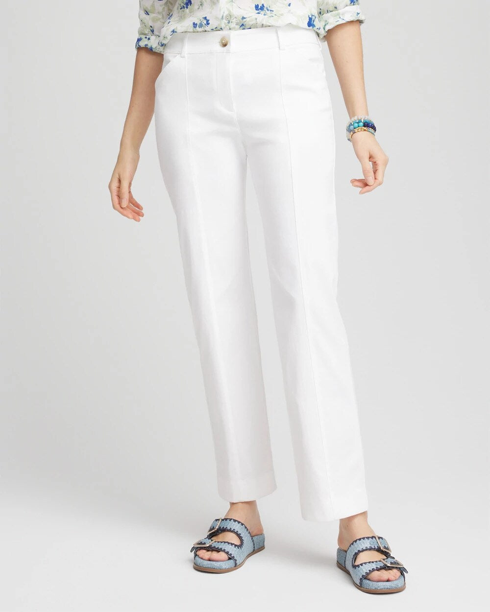 Chico's Women | Emme Straight Ankle Pants ALABASTER
