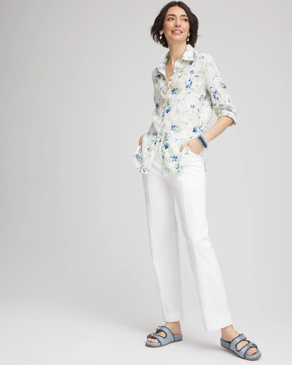 Chico's Women | Emme Straight Ankle Pants ALABASTER