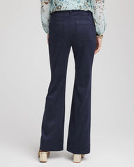 Chico's Women | Faux Suede Bootcut Ankle Pants PASSPORT BLUE