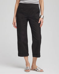 Chico's Women | Poplin Cropped Pants BLACK