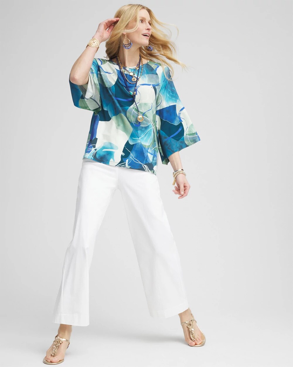 Chico's Women | Brigitte™ Wide-Leg Cropped Pants ALABASTER