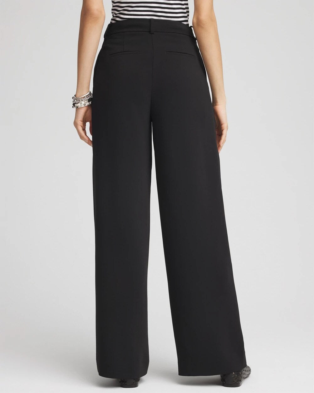 Chico's Women | Crepe Pleated Relaxed Pants BLACK