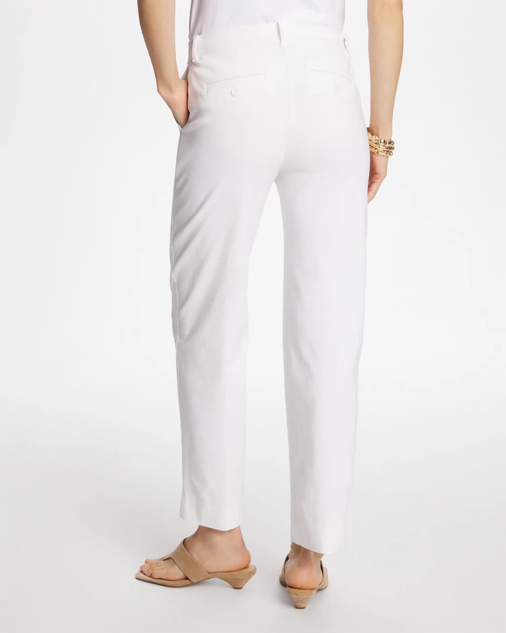 Chico's Women | Emme Fly Front Straight Crop ALABASTER