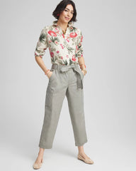 Chico's Women | Poplin Pull-On Tapered-Leg Cropped Pants MISTY SAGE