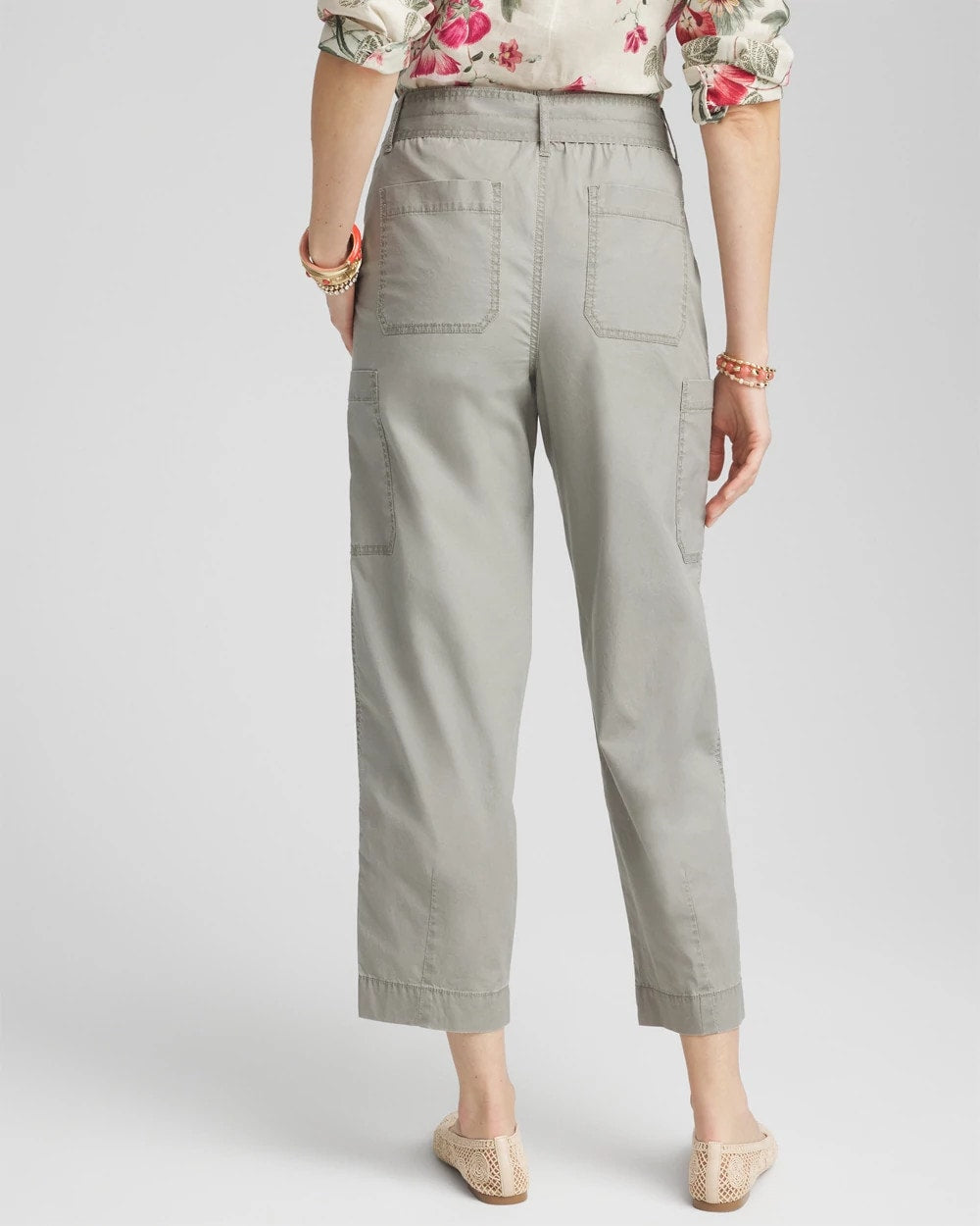 Chico's Women | Poplin Pull-On Tapered-Leg Cropped Pants MISTY SAGE