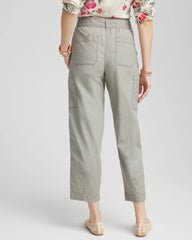 Chico's Women | Poplin Pull-On Tapered-Leg Cropped Pants MISTY SAGE