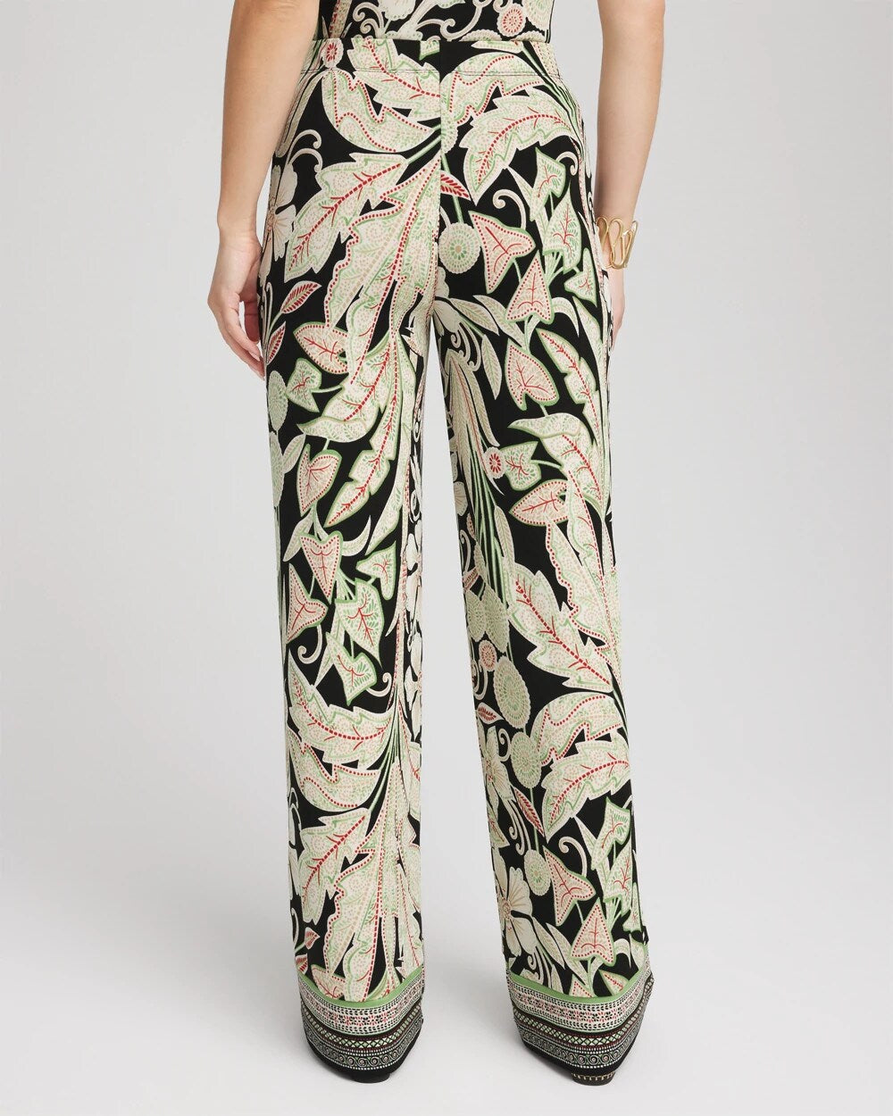 Chico's Women | Travelers™ Island-Motif Palazzo Pants SALTED LIME