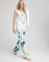 Chico's Women | Tropical Linen Stretch Relaxed Pants ALABASTER