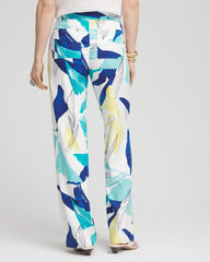 Chico's Women | Tropical Linen Stretch Relaxed Pants ALABASTER
