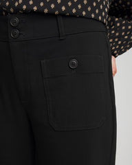 Chico's Women | Emme Four Pocket Straight Cropped Pants BLACK