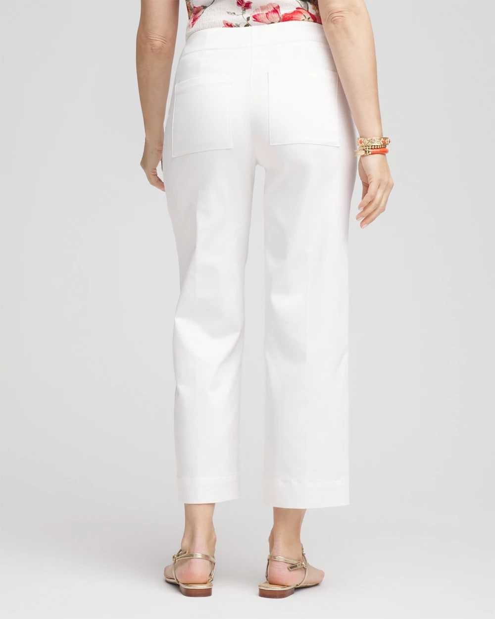 Chico's Women | Sateen Cutout Cropped Pants ALABASTER
