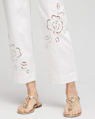 Chico's Women | Sateen Cutout Cropped Pants ALABASTER