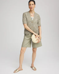Chico's Women | Cotton-Linen Pull-On Utility Shorts WASHED SAGE