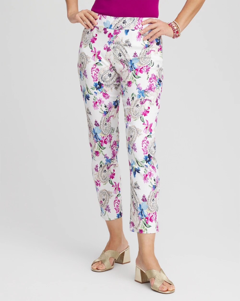 Brigitte™ Paisley Floral Cropped Pants