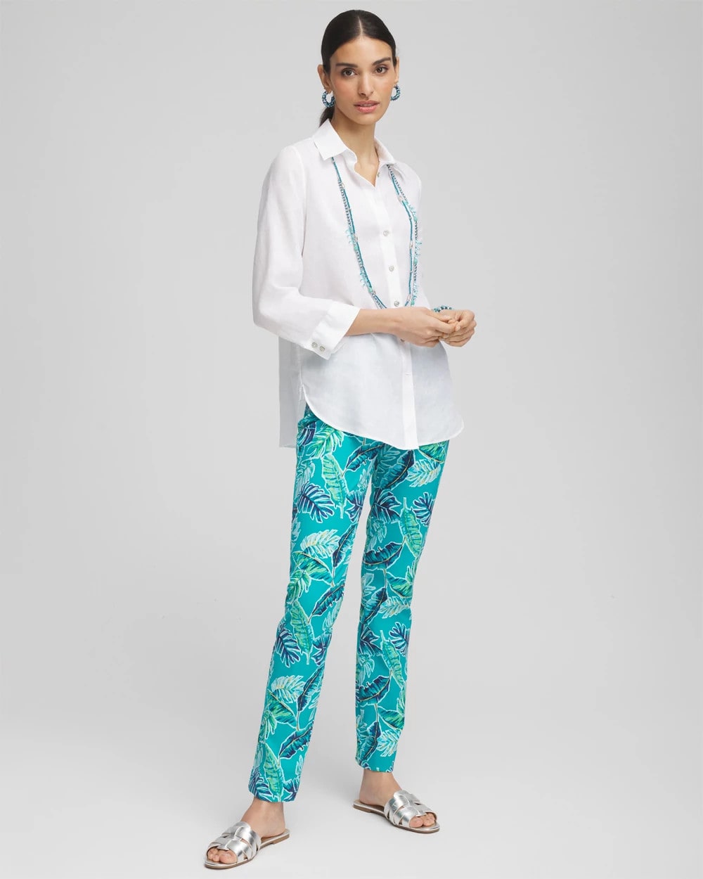 Brigitte™ Tropical Slim Leg Pants