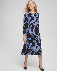 Chico's Women | Travelers™ Abstract Midi Dress TRAVELERS INDIA INK