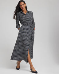 Chico's Women | Chain Print Maxi Shirtdress PASSPORT BLUE