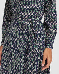 Chico's Women | Chain Print Maxi Shirtdress PASSPORT BLUE
