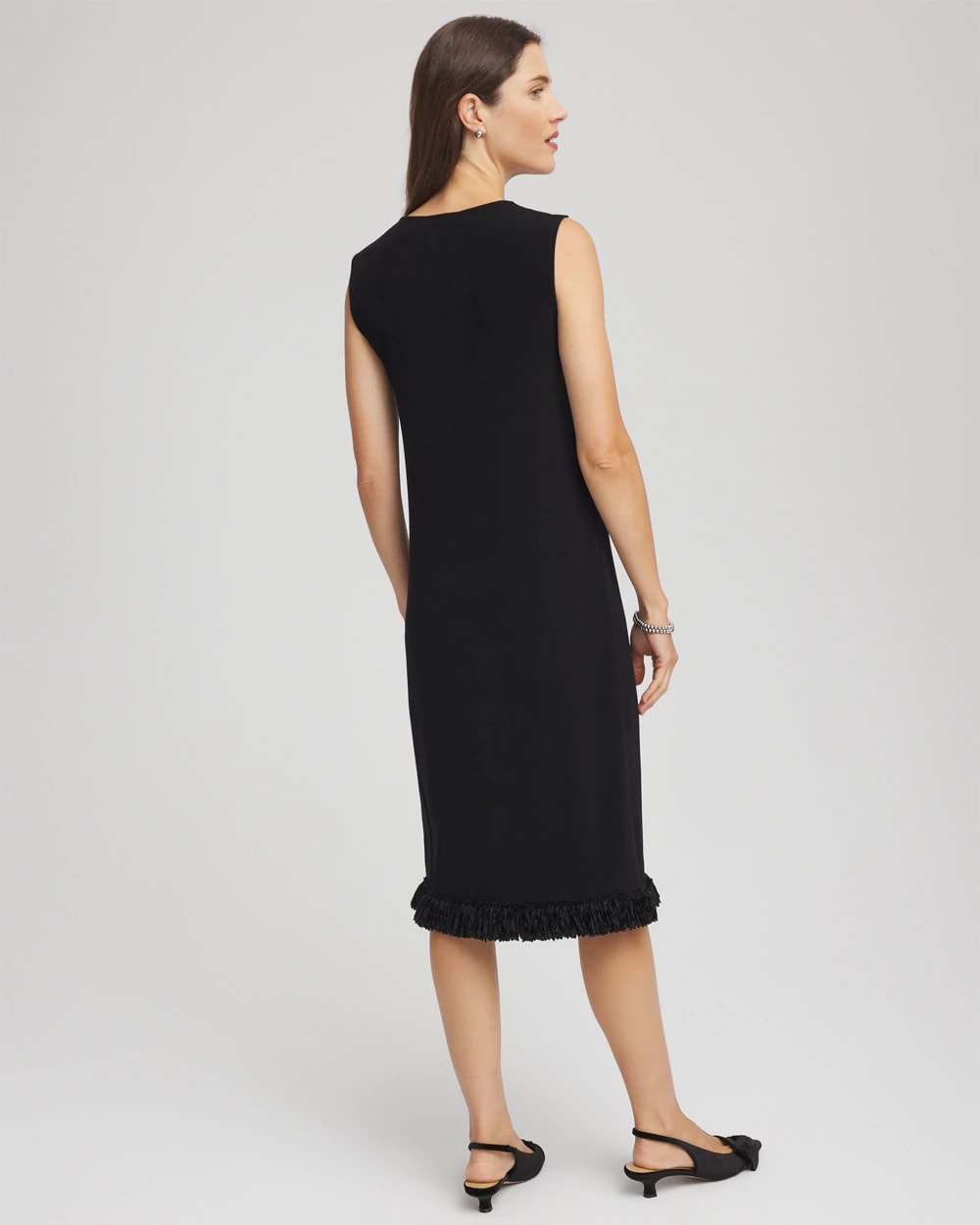Chico's Women | Travelers™ Fringe Hem Tank Dress TRAVELERS BLACK
