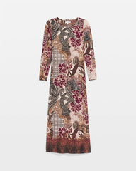 Chico's Women | Patchwork Boatneck Column Maxi Dress GRAPHITE GRAY